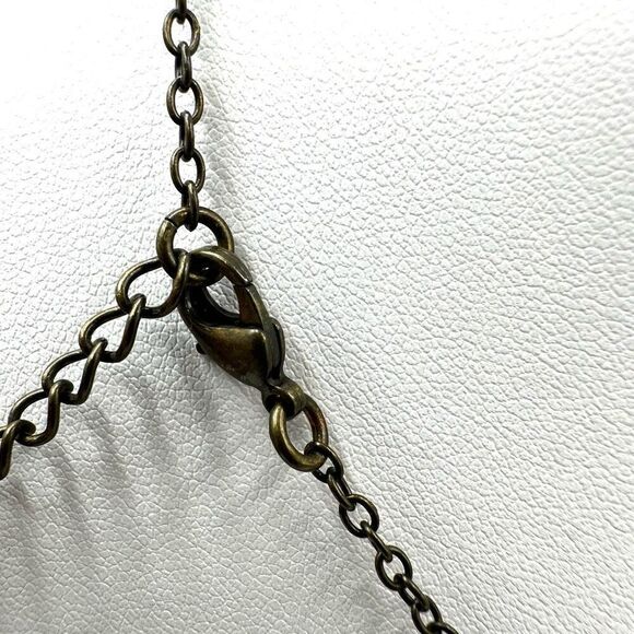 Enamel bird circle  pendant necklace - Picture 8 of 9